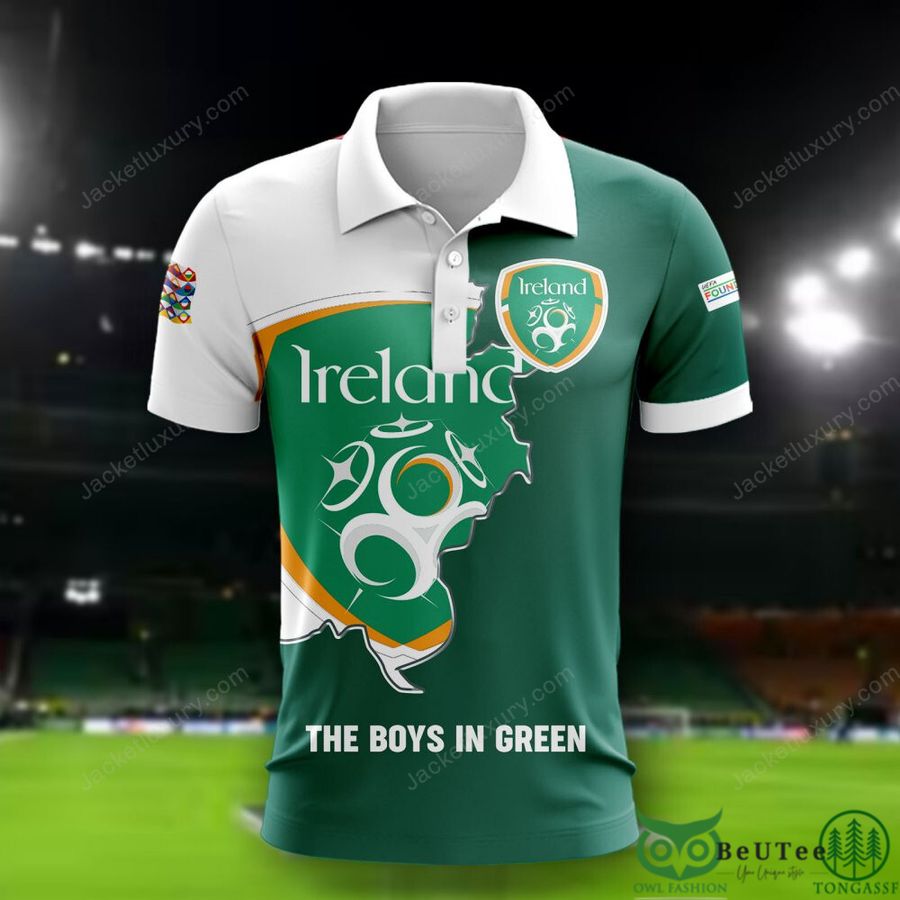 Republic of Ireland National Euro Football 3D Polo T-shirt Hoodie