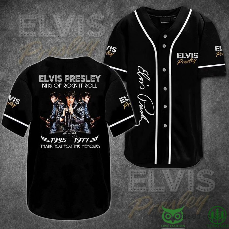 Elvis Presley American Classic Black Baseball Jersey Shirt