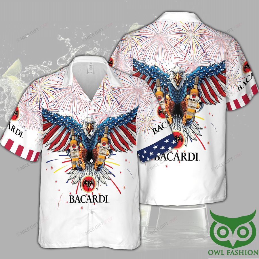 Bacardi Eagle Firework Hawaii 3D Shirt