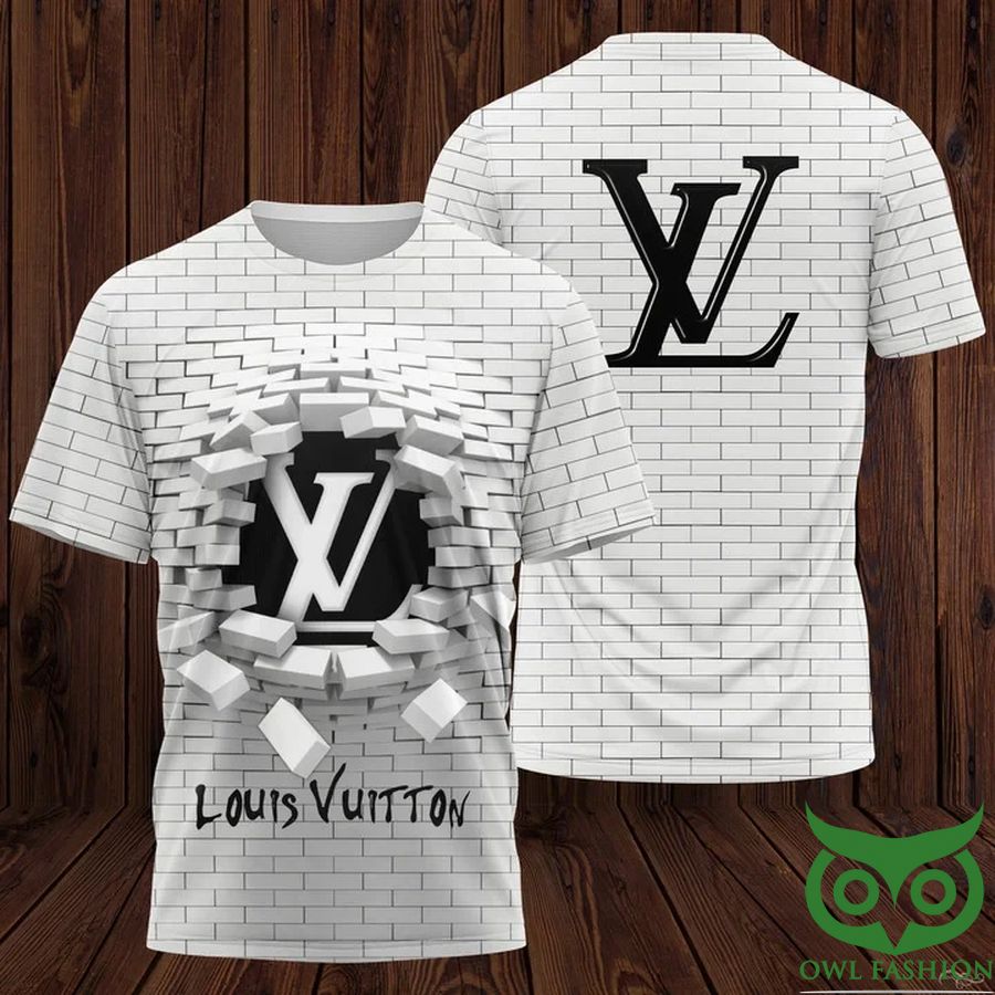 Louis Vuitton White Brick Wall Broken US T-Shirt