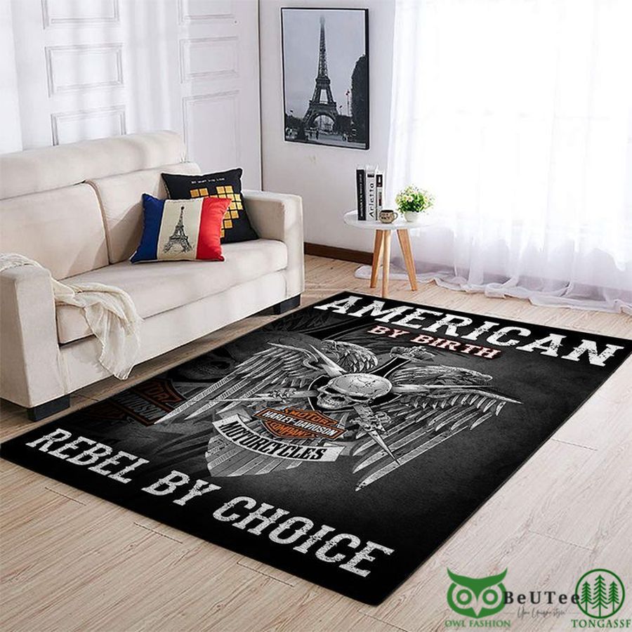 Limited Edition Harley Davidson Skull Carpet Rug