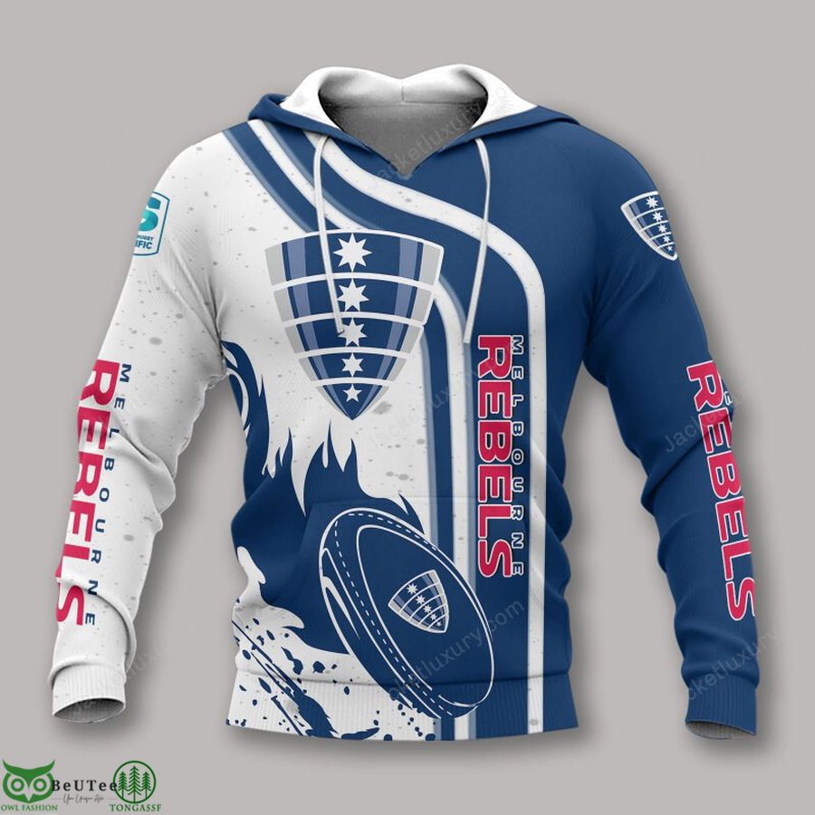 Melbourne Rebels Super Rugby 3D Printed Polo T-Shirt Hoodie