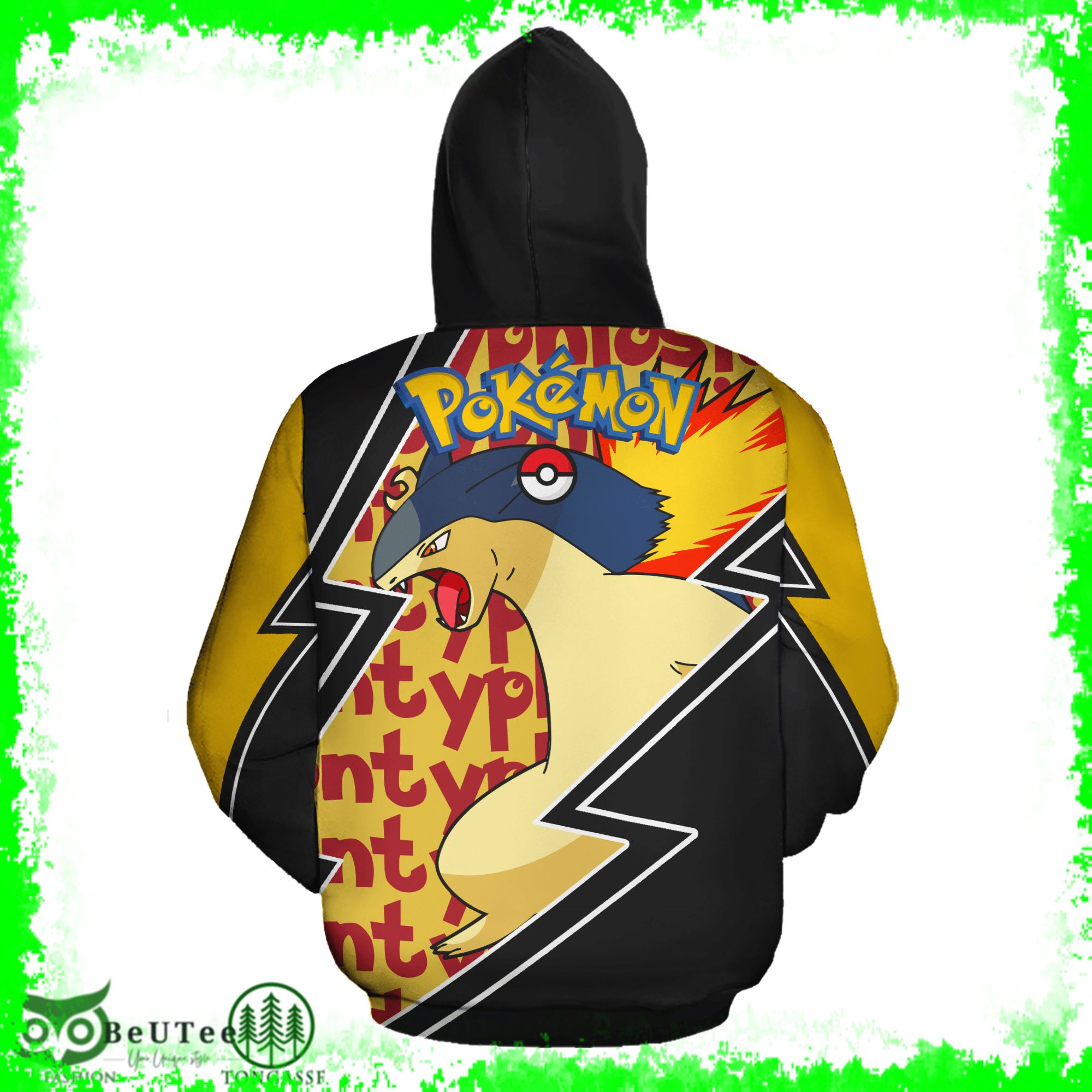 Typhlosion Zip Hoodie Pokemon Shirt Ugly Sweater