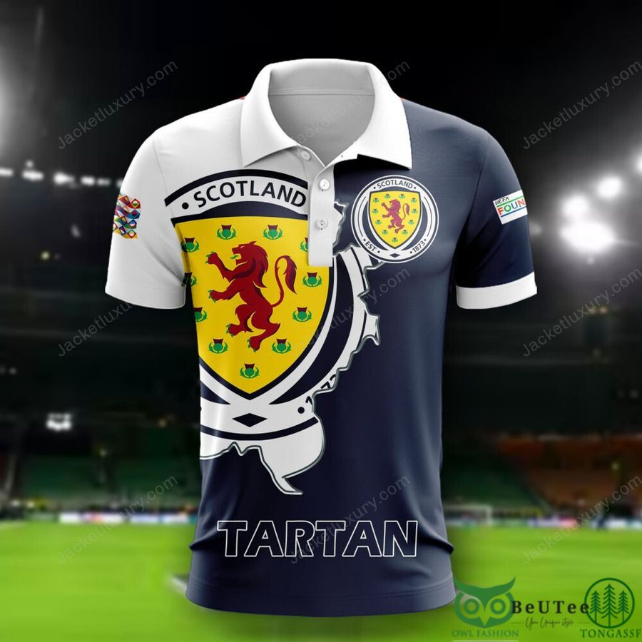 Scotland National Euro Football 3D Polo T-shirt Hoodie