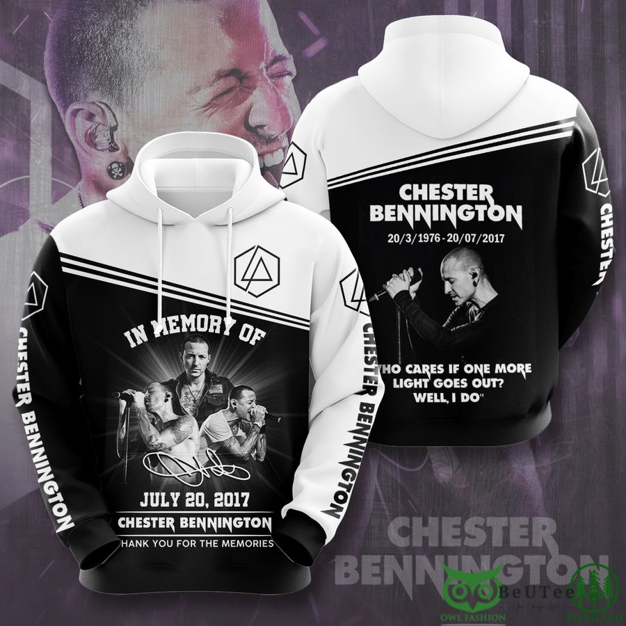 Chester Bennington In Memory Of Black White 3D Hoodie