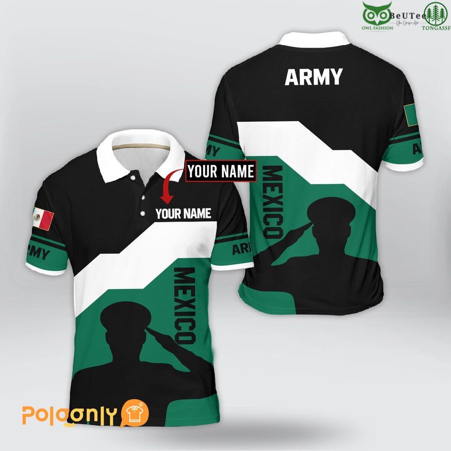 Mexico Army Veteran Personalized Polo Shirt 