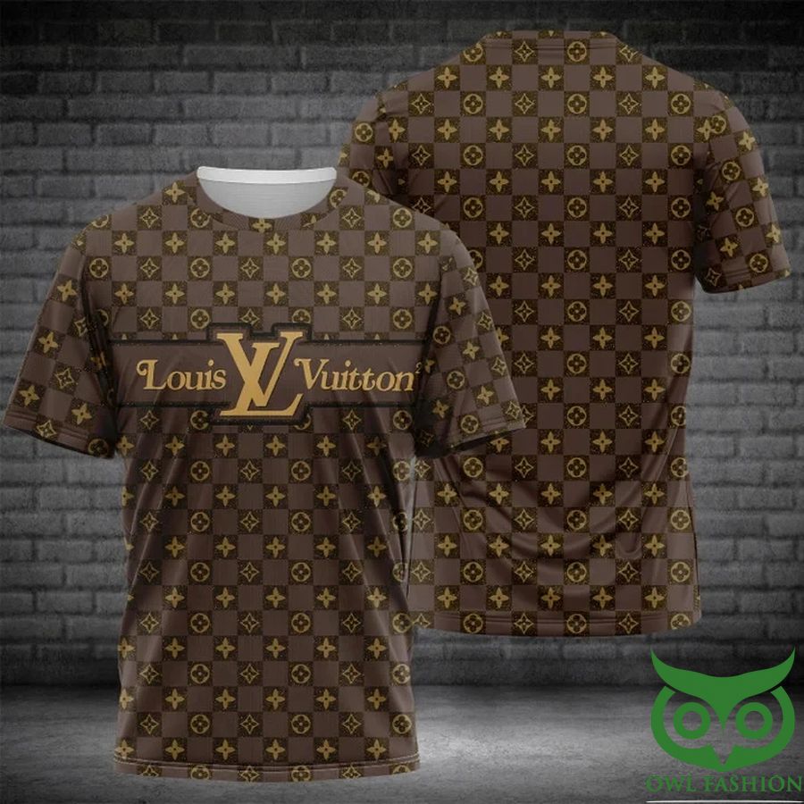40 Louis Vuitton Small Logo Checkered US T Shirt