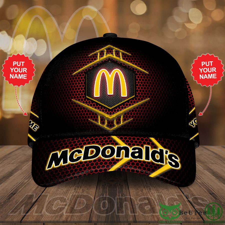 Personalized McDonald's Red Black Classic Cap