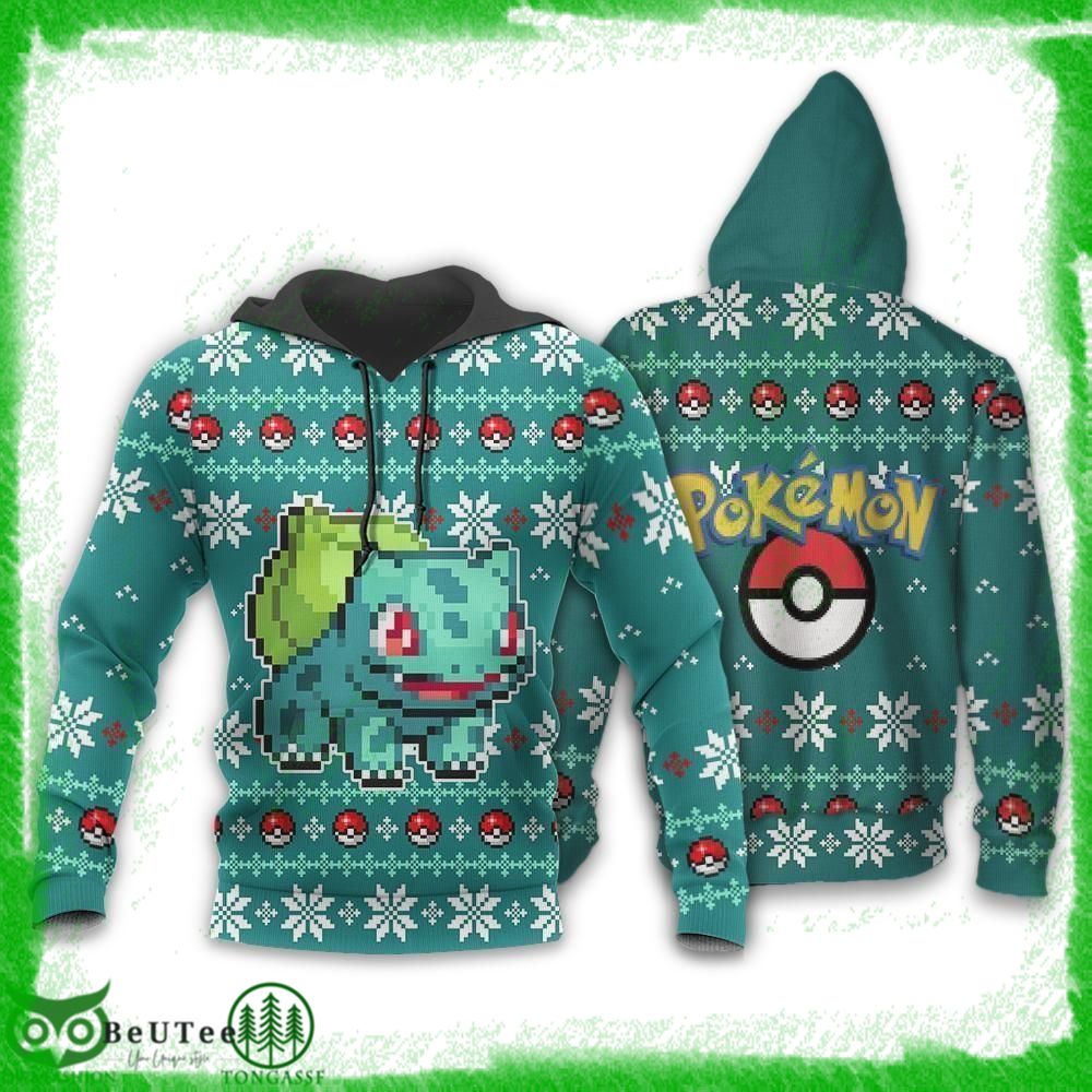 Pokemon Bulbasaur Xmas Gift Hoodie 3D Ugly Sweater