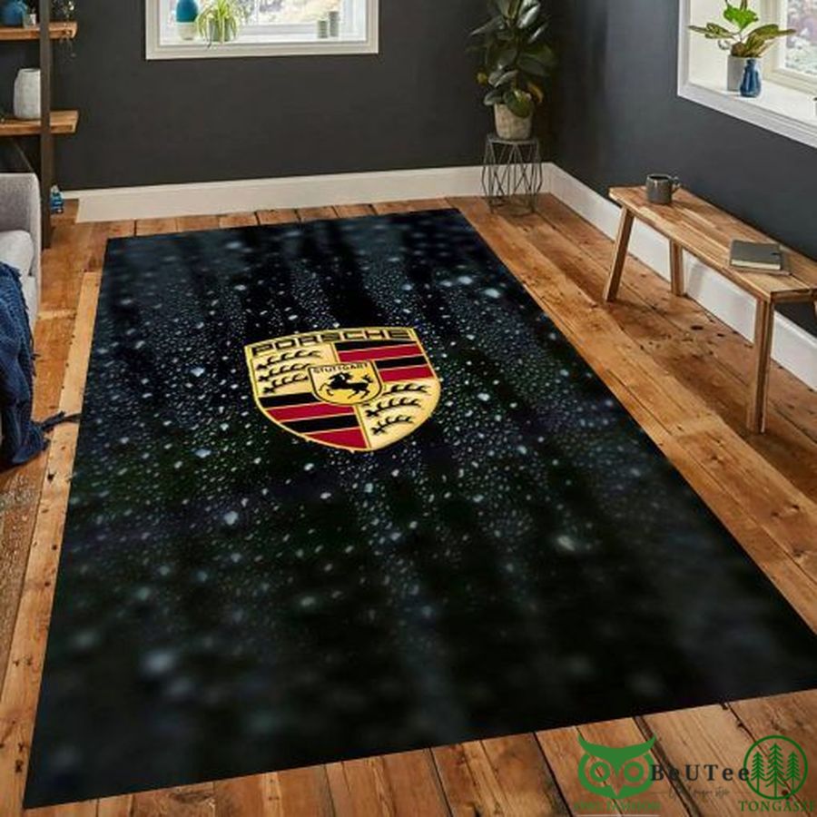 Limited Edition Porsche Logo Raining Glass Carpet Rug