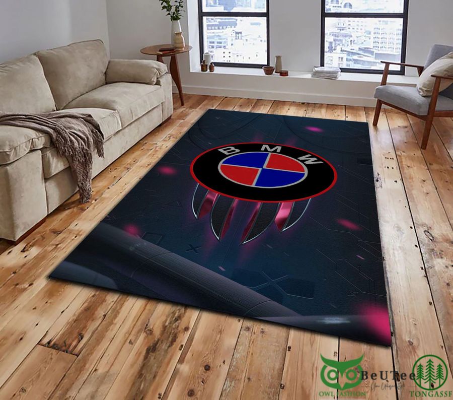 BMW Logo Gray Game Style Carpet Rug