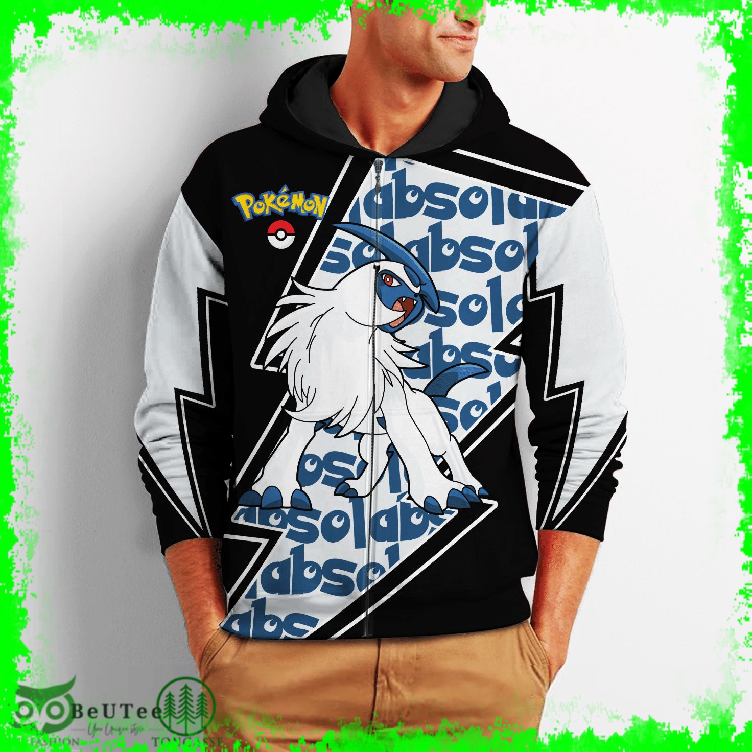 130 Absol Zip Hoodie Costume Pokemon Shirt Ugly Sweater