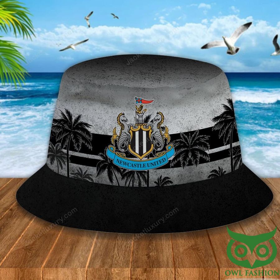 Newcastle United F.C Palm Tree Black Bucket Hat - Owl Fashion Shop