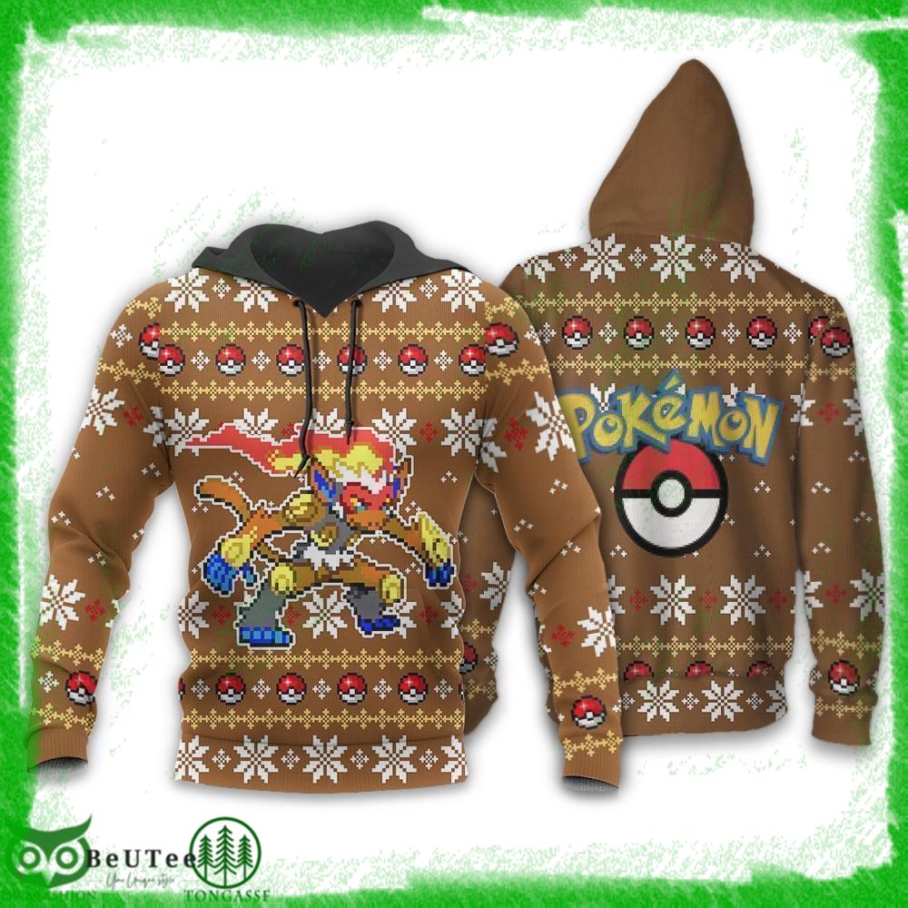 Pokemon Infernape Xmas Gift Hoodie 3D Ugly Sweater