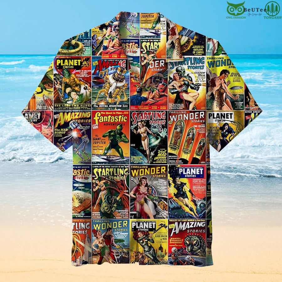 Science Fiction Magazine Hawaiian Shirt