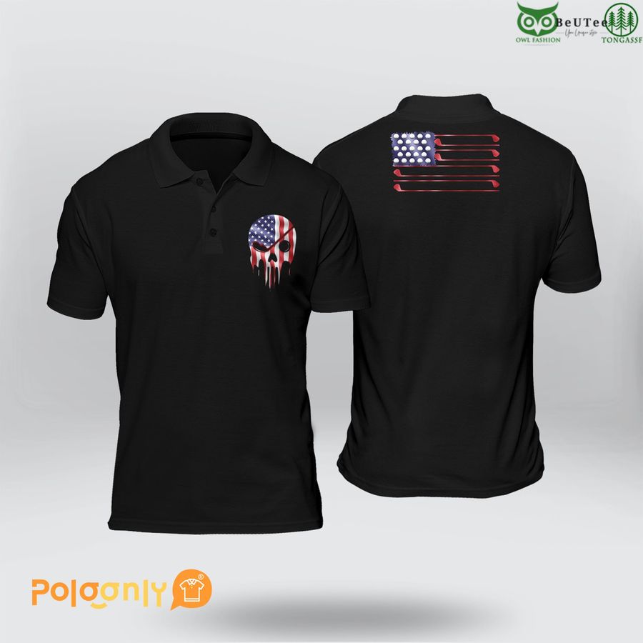Golf Skull America Polo Shirts For Men And Women 