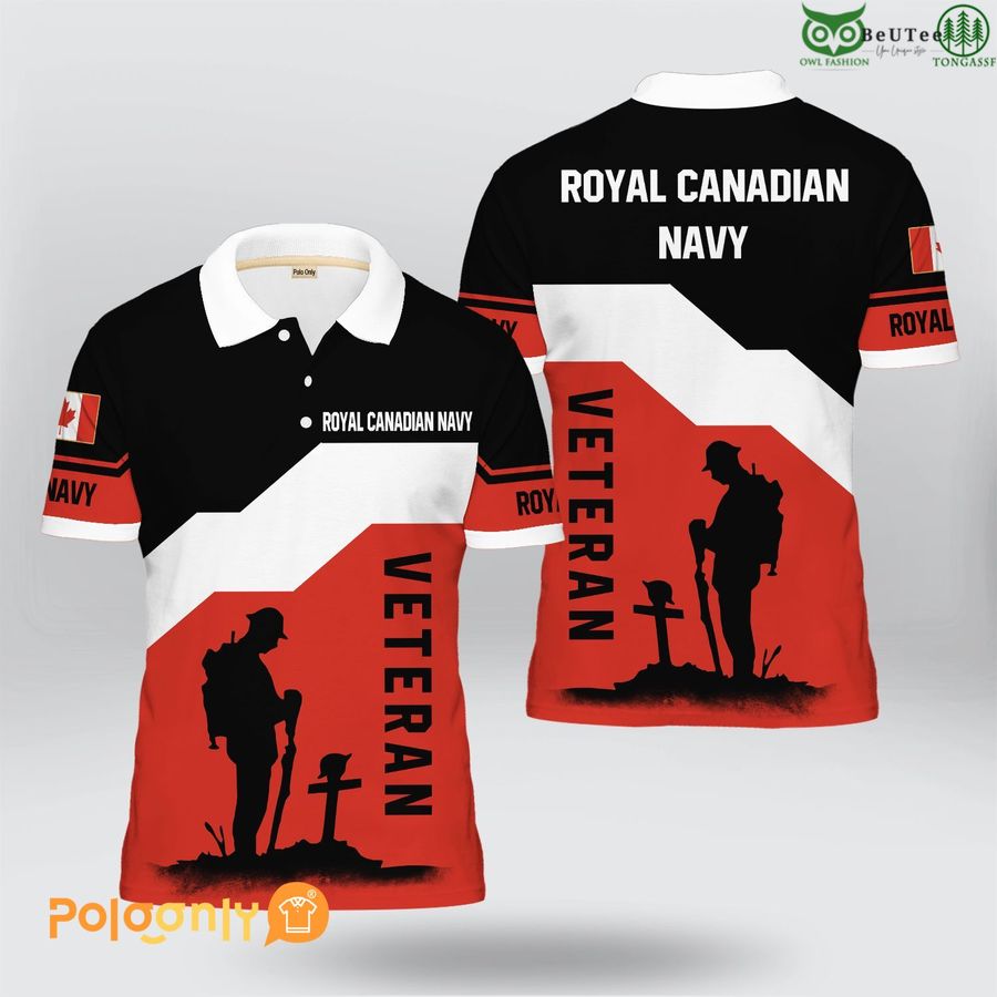 Royal Canadian Navy Veteran Polo Shirt 