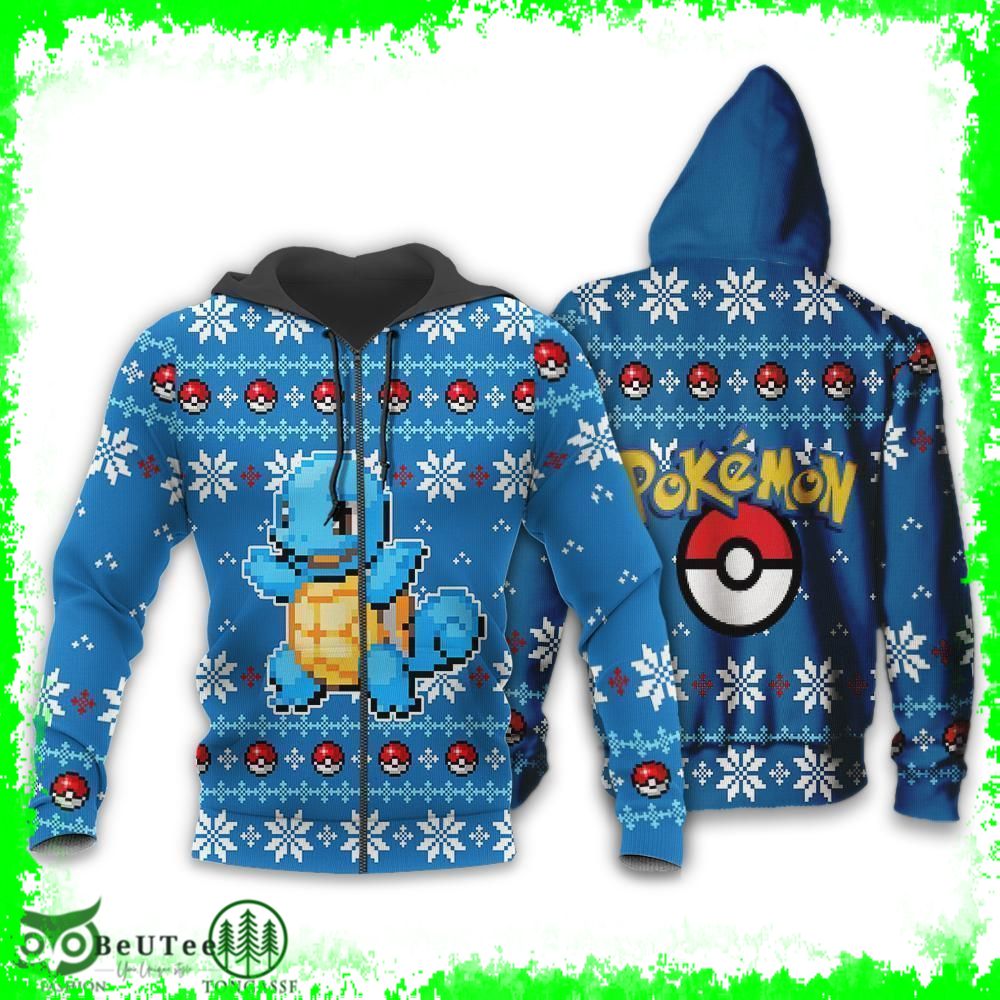 150 Pokemon Squirtle Hoodie 3D Xmas Gift Ugly Sweater