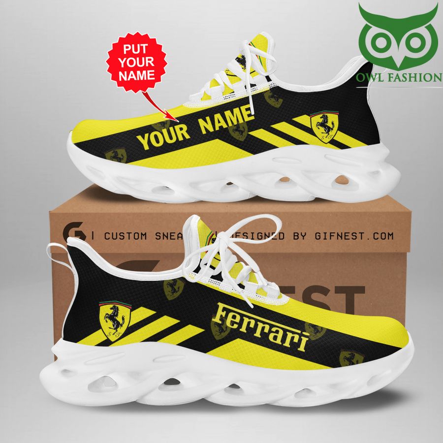 97 Personalized scuderia ferrari yellow Custom Sneaker Max Soul style