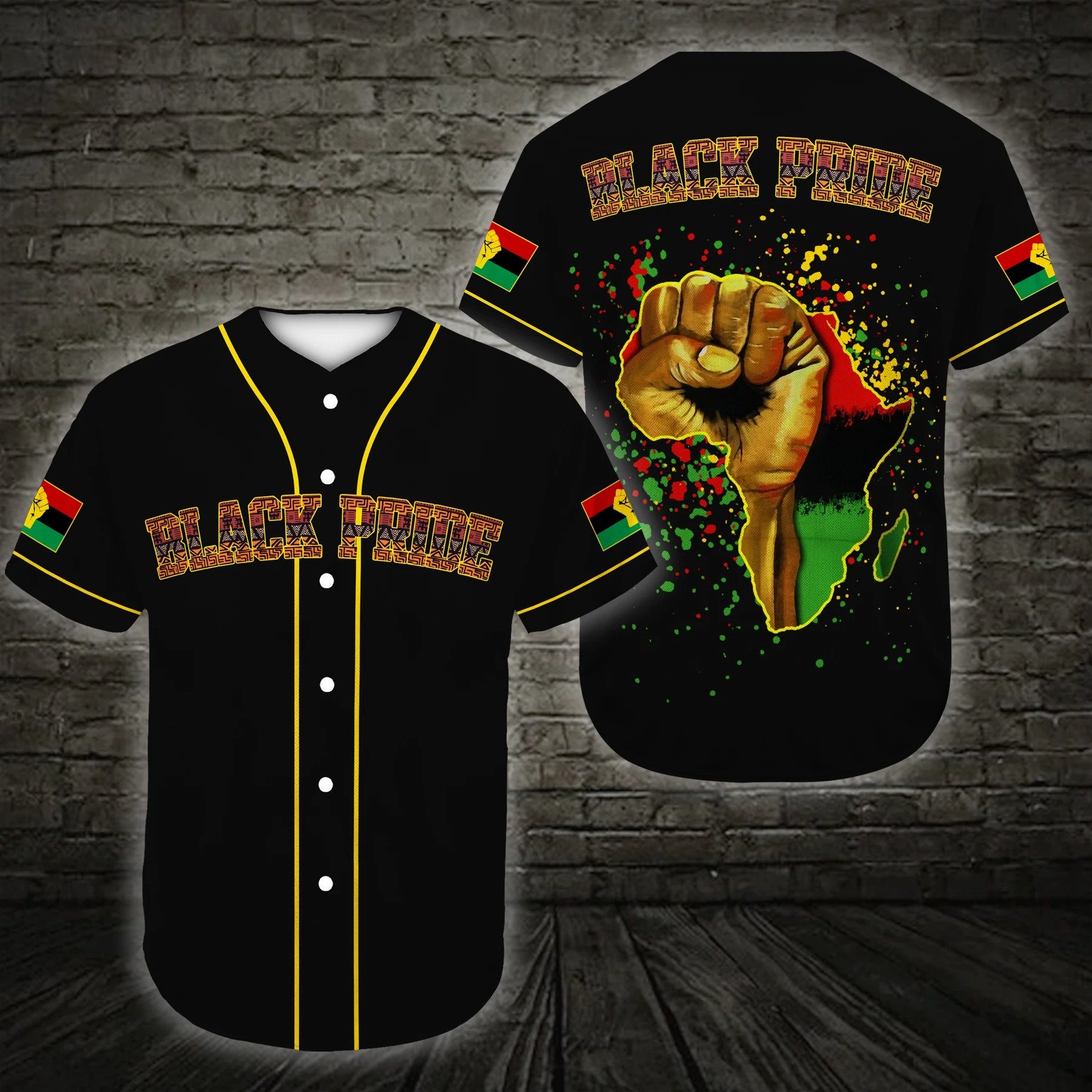 Juneteenth Black Power African American African Pride Baseball Jersey Shirt