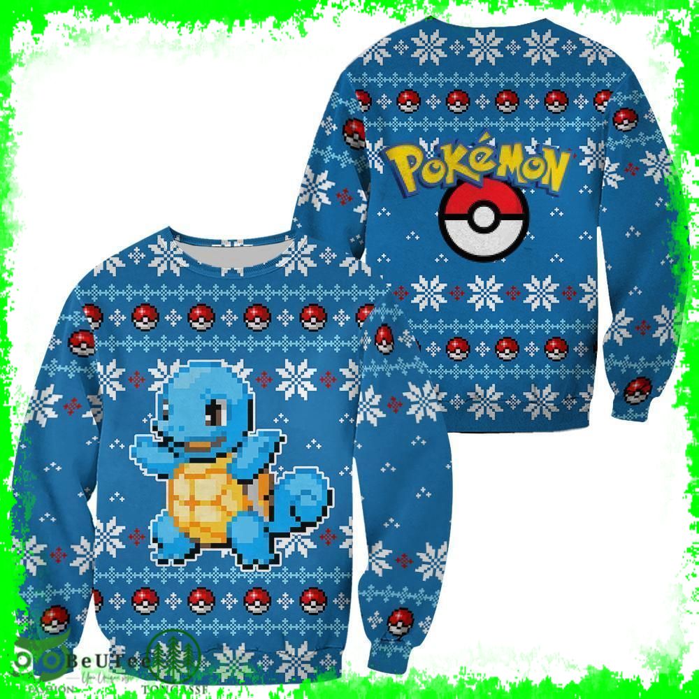 149 Pokemon Squirtle Hoodie 3D Xmas Gift Ugly Sweater