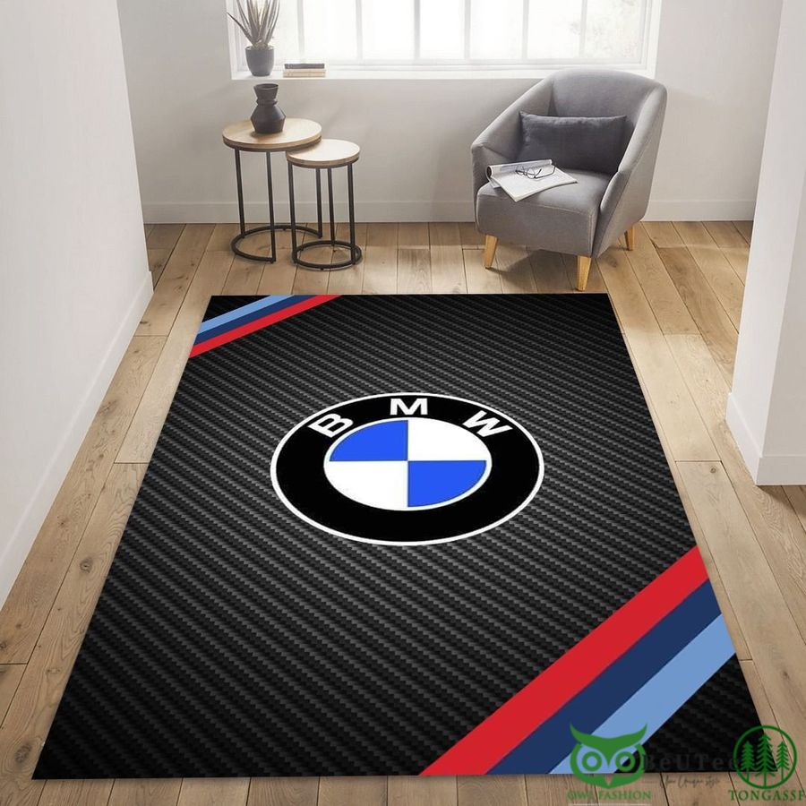 32 BMW Logo Supper Car Black Carpet Rug
