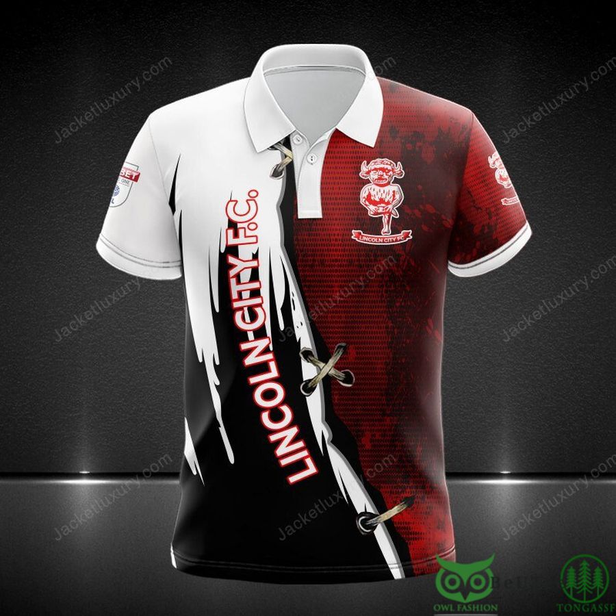 37 Lincoln City Red Black F.C EFL League One 3D Printed Polo Tshirt Hoodie