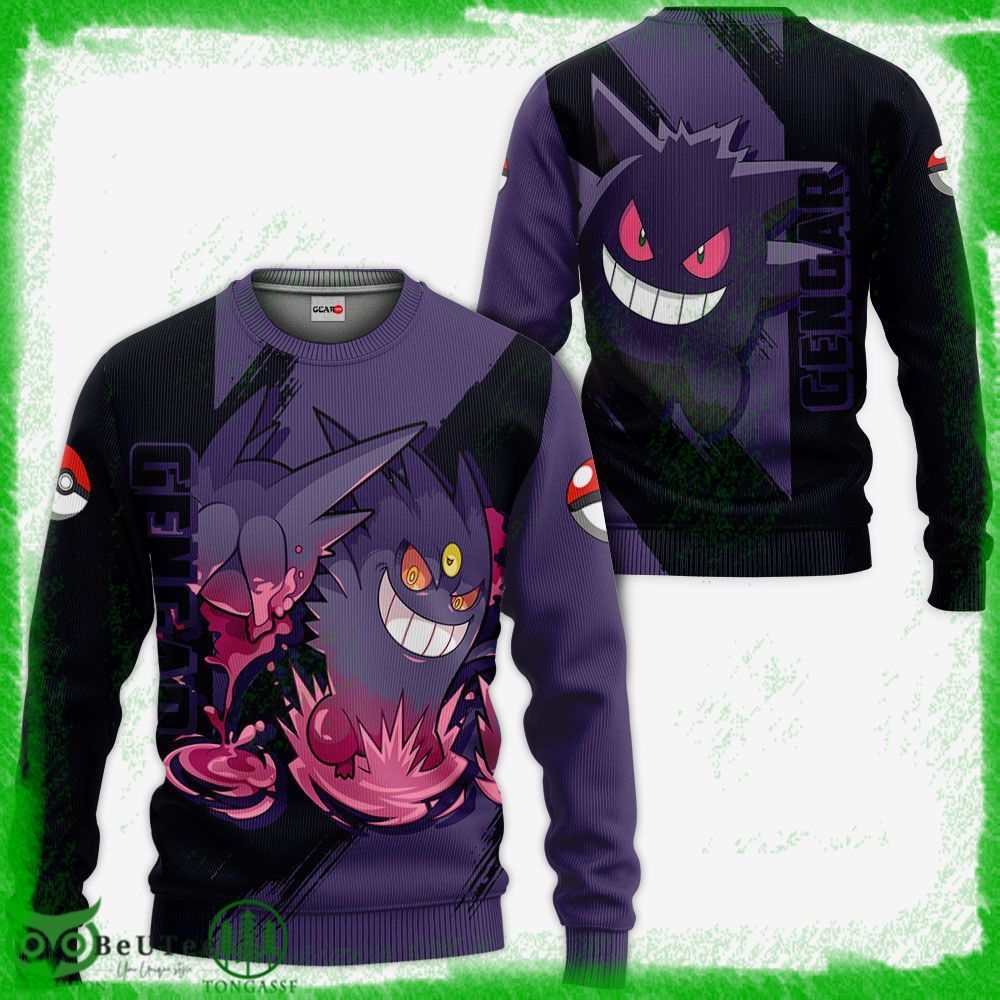 156 Gengar Hoodie Shirt Pokemon Anime Ugly Sweater