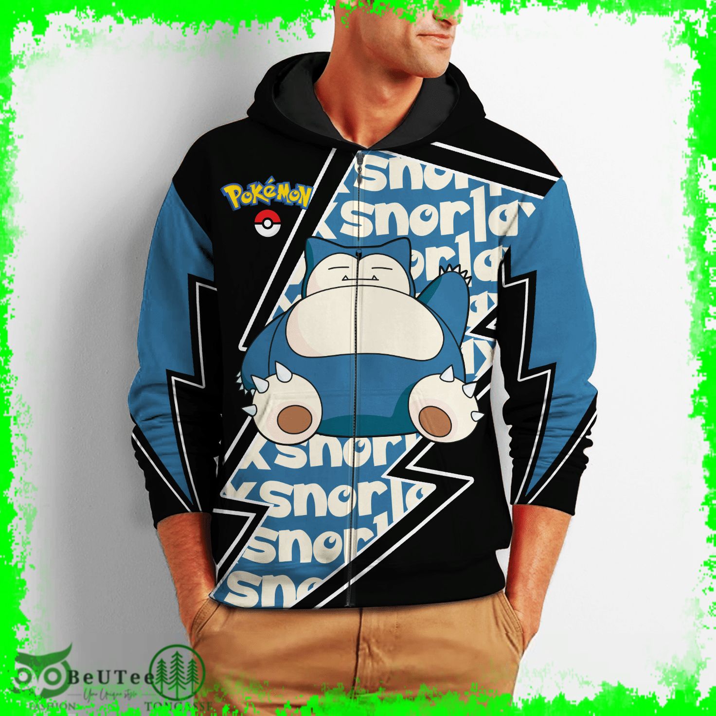 84 Snorlax Zip Hoodie Lazy Pokemon Shirt Ugly Sweater