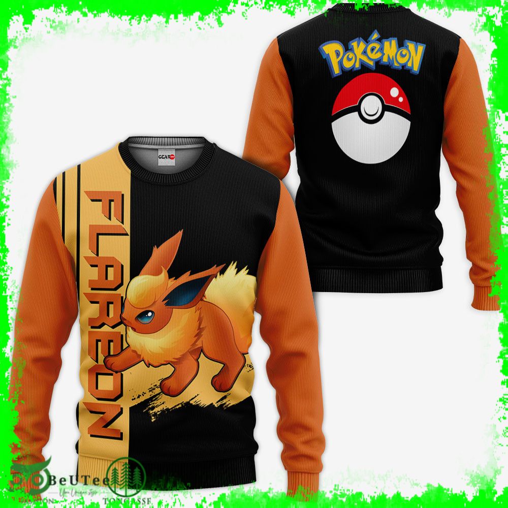 25 Flareon Hoodie Pokemon Anime Merch Clothes Ugly Sweater