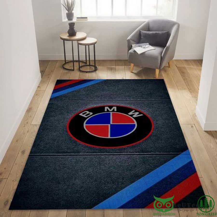 44 BMW Logo Blue Red Gray Carpet Rug