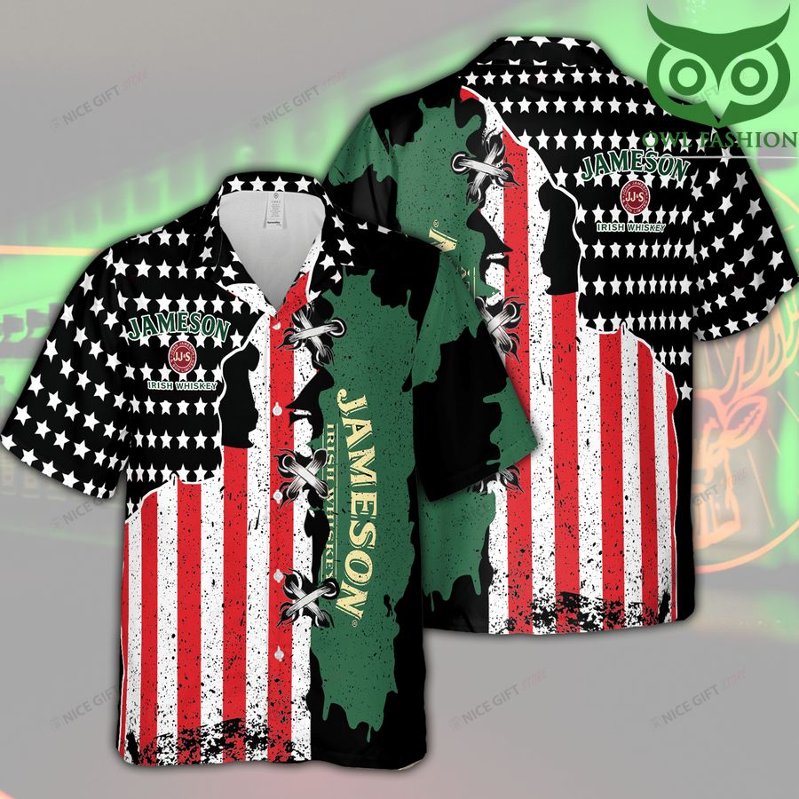 2 Jameson Irish Whiskey American feeling 3D Hawaiian shirt for summer