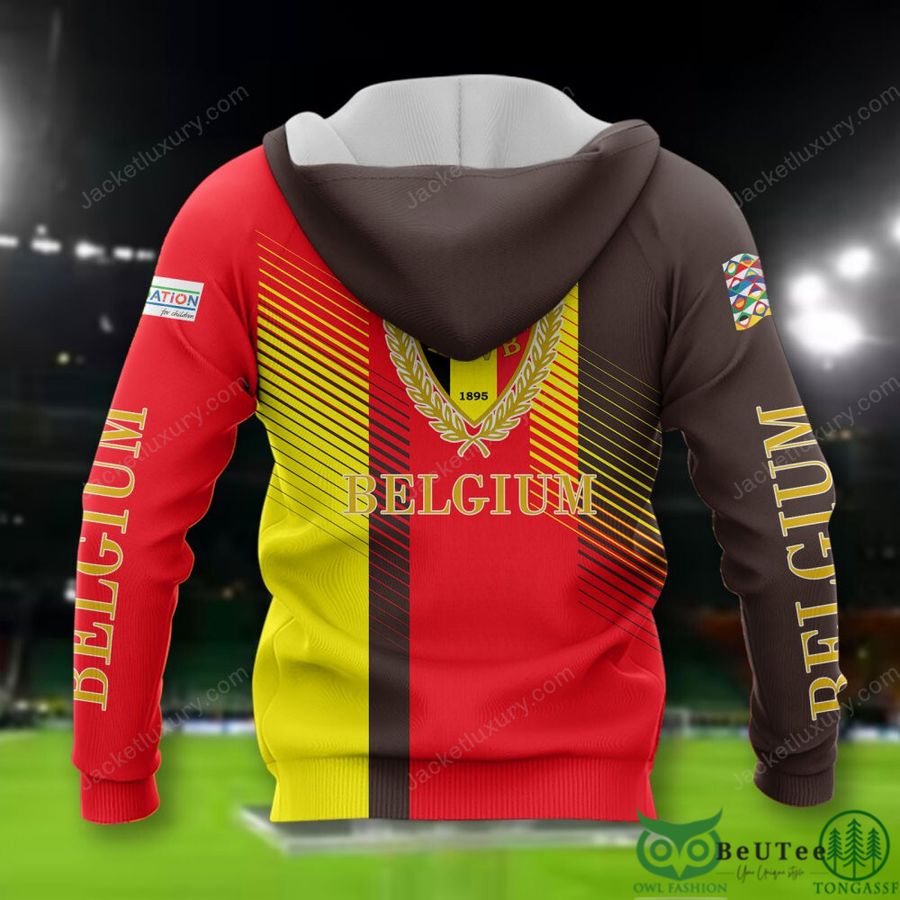 17 Belgium national Euro football Red Yellow Black 3D Polo T shirt Hoodie