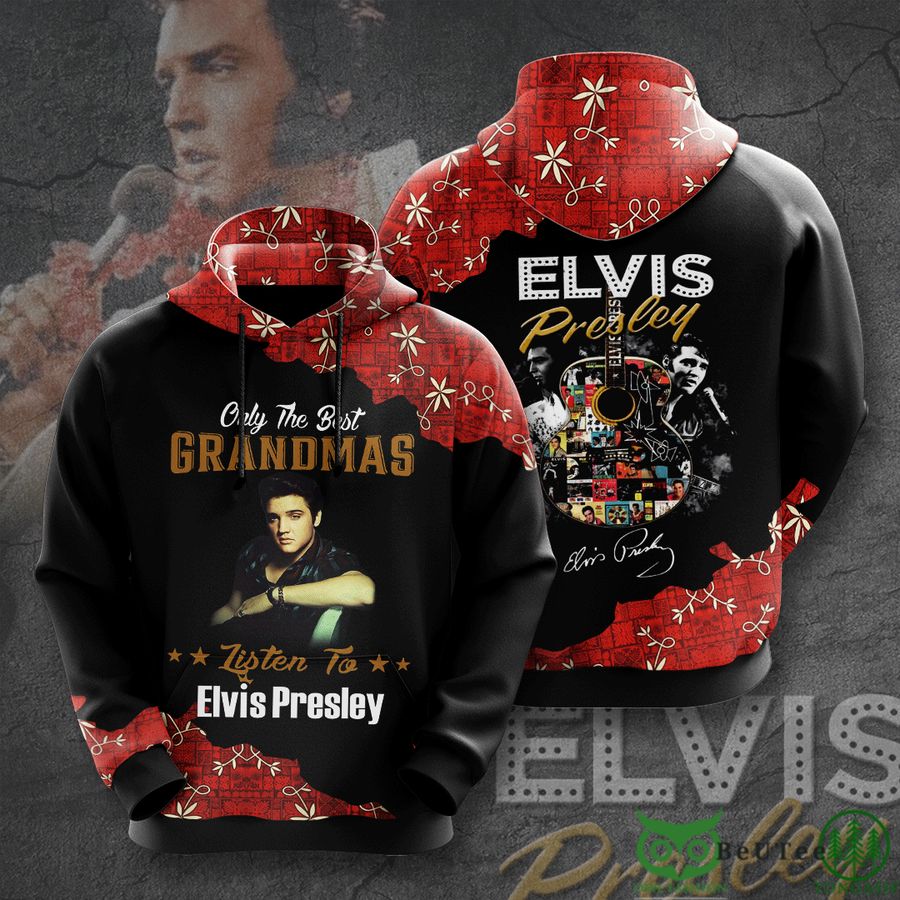 7 Elvis Presley Only The Best Grandmas Listen To EP Red 3D Hoodie