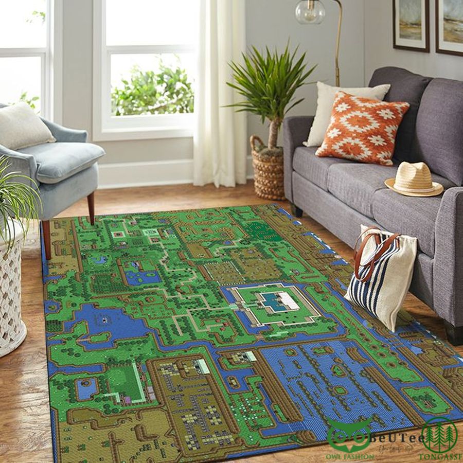 3 Zelda Map Green Carpet Rug