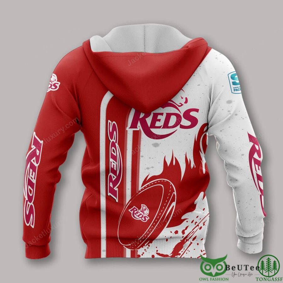 39 Queensland Reds White Red Super Rugby Pacific 3D Printed Polo Tshirt Hoodie