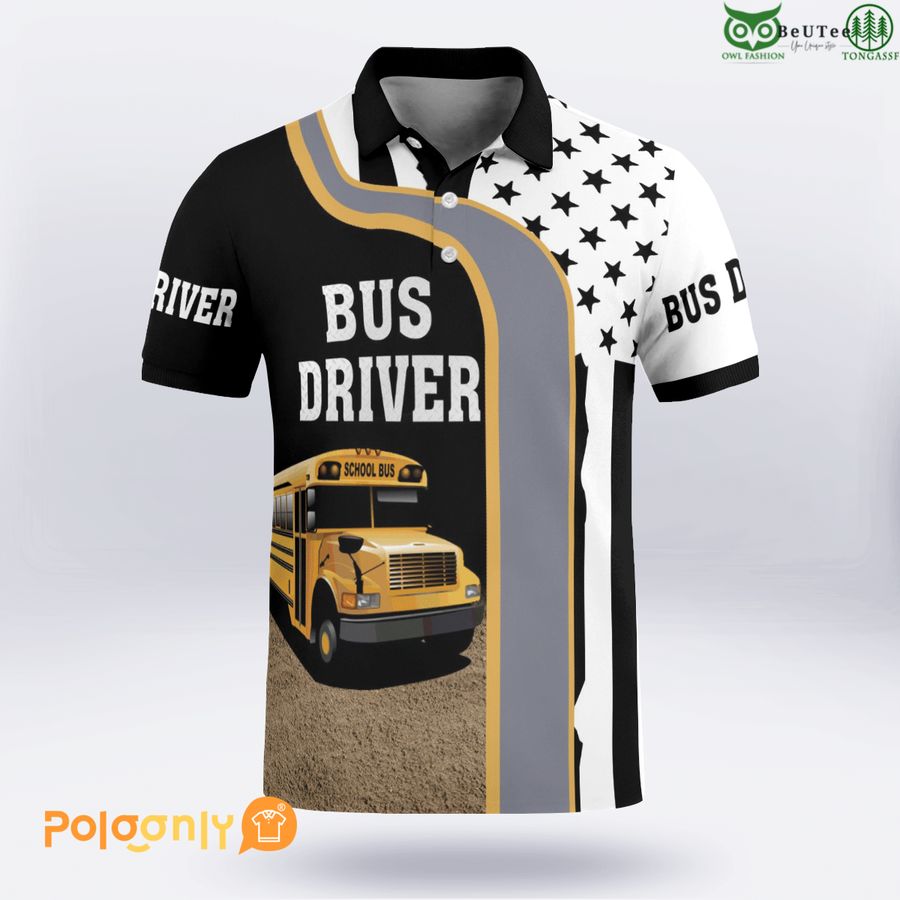 13 Bus School Driver Back To School 2021 Polo Shirt