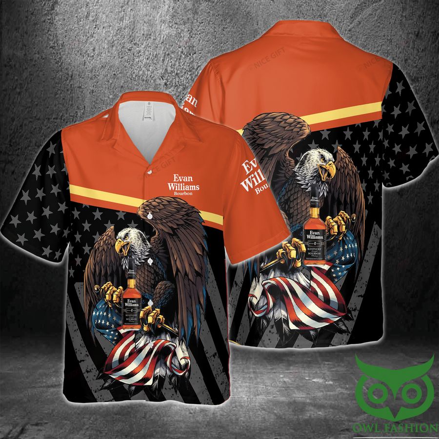 20 Evan Williams America Flag Eagle Hawaii 3D Shirt