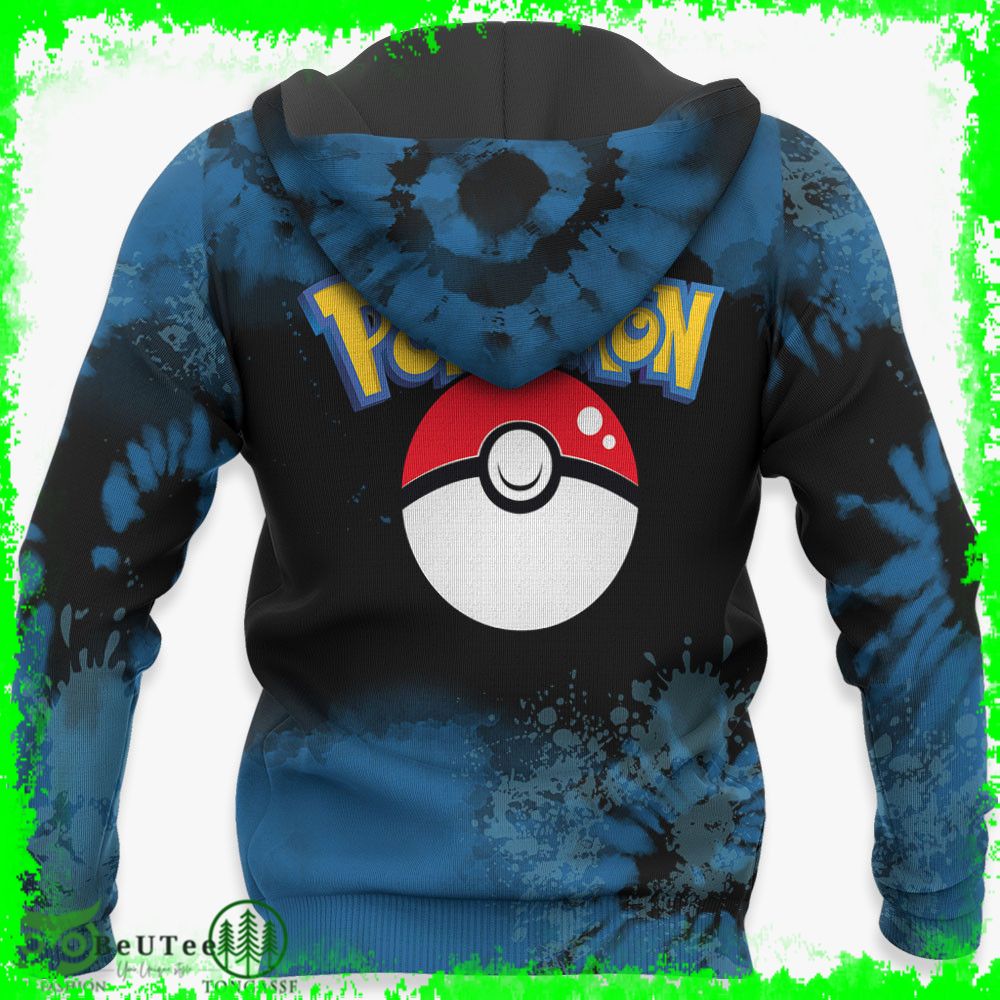 190 Lucario Hoodie Pokemon Anime Tie Dye Style Ugly Sweater