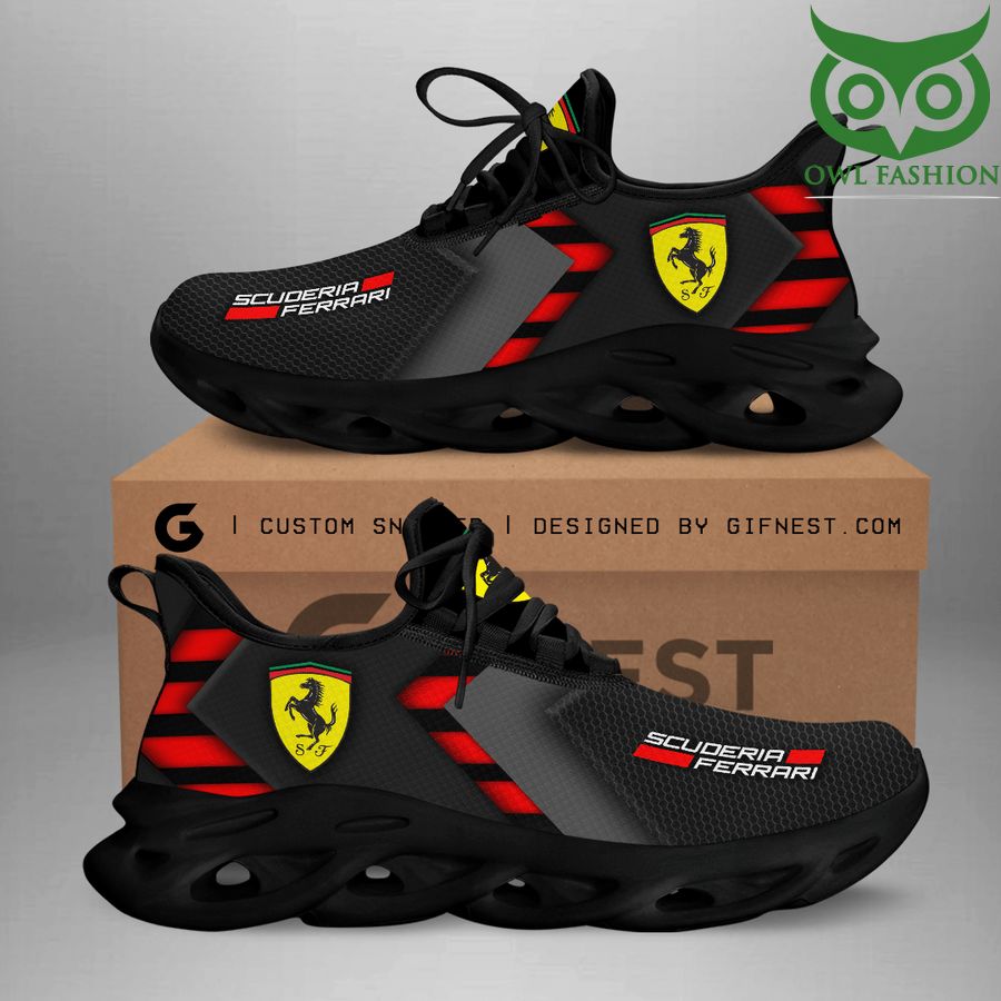 99 scuderia ferrari highlighted red Custom Sneaker Max Soul style