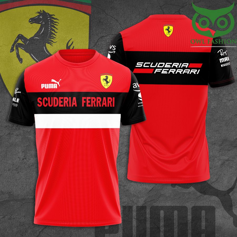 55 scuderia ferrari x Puma fashion red 3D shirt 1 1