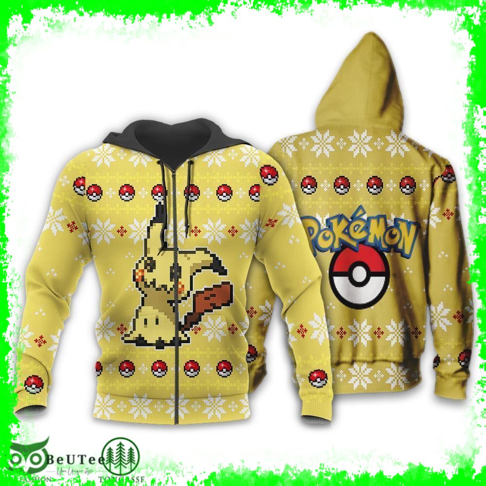 113 Pokemon Mimikyu Ugly Christmas Sweater Xmas Gift Ugly Sweater