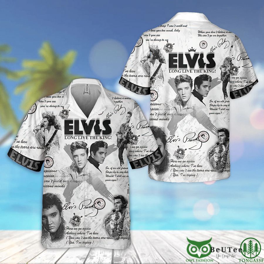 11 Elvis Presley Long Live The King Lyrics Hawaiian Shirt