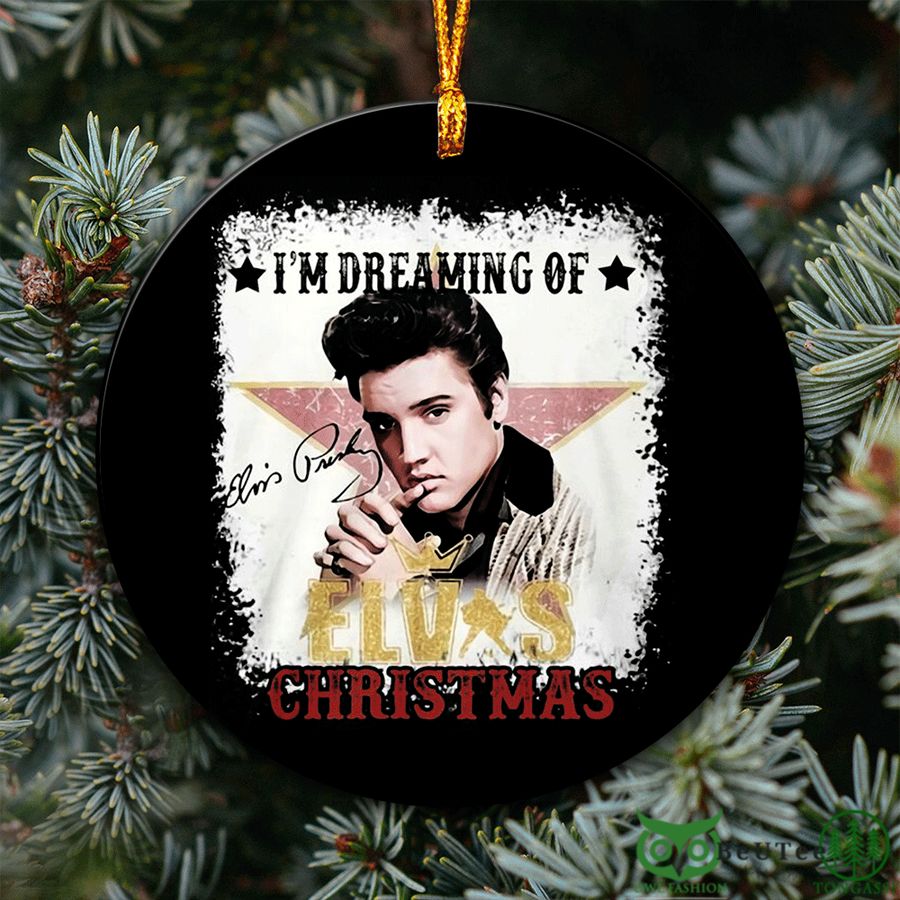 33 Elvis Presley 6 Pieces 2 Side Printed Black Ornament Set