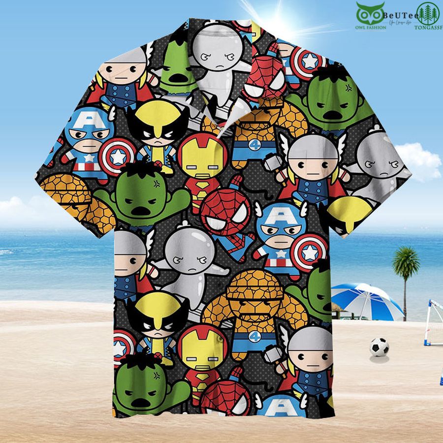 17 Super Hero Chibi Marvel Hawaiian Shirt