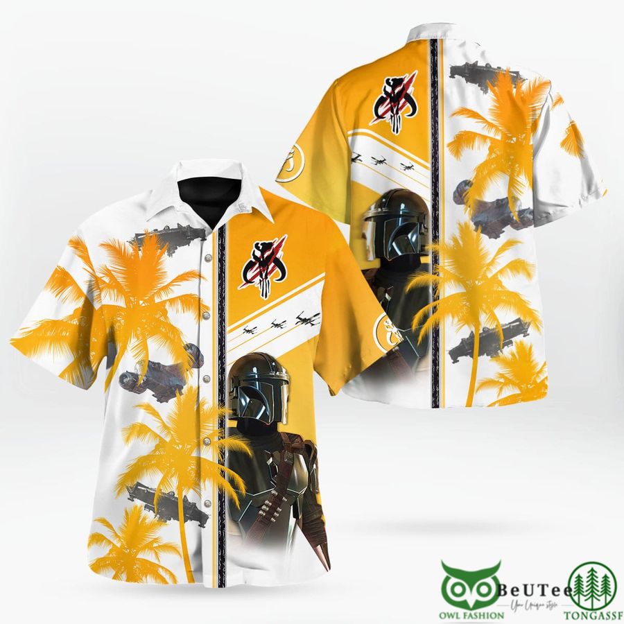 73 Star Wars Orange Yellow Coconut Tree Hawaiian Shirt
