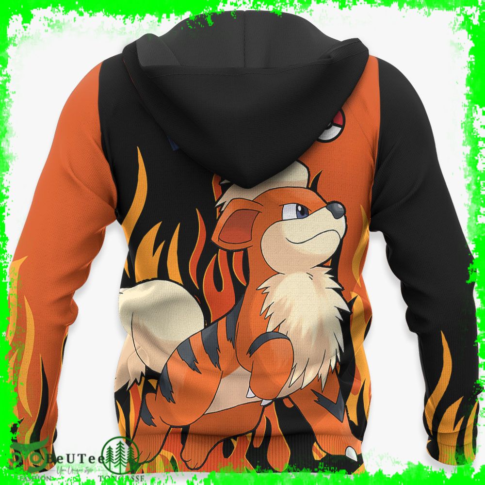 40 Growlithe Hoodie Pokemon Anime Flames Style Ugly Sweater