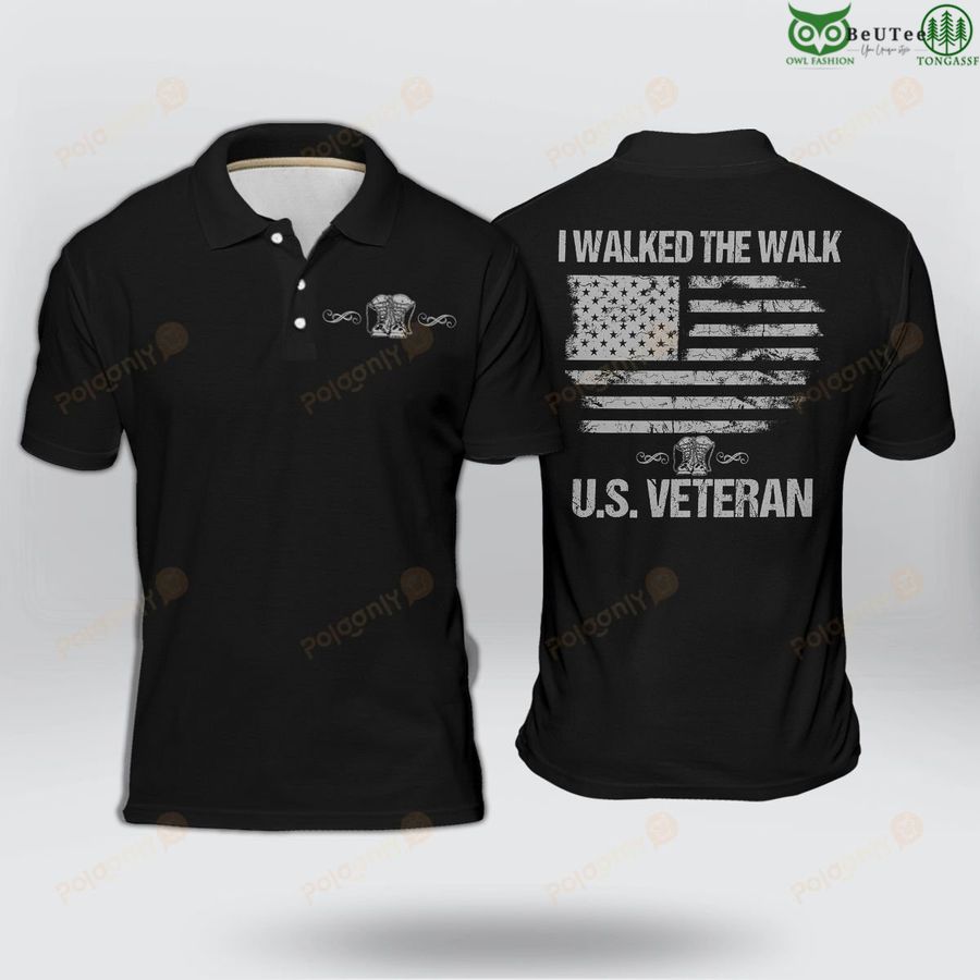 84 US I walked the walk Veteran Polo Shirt