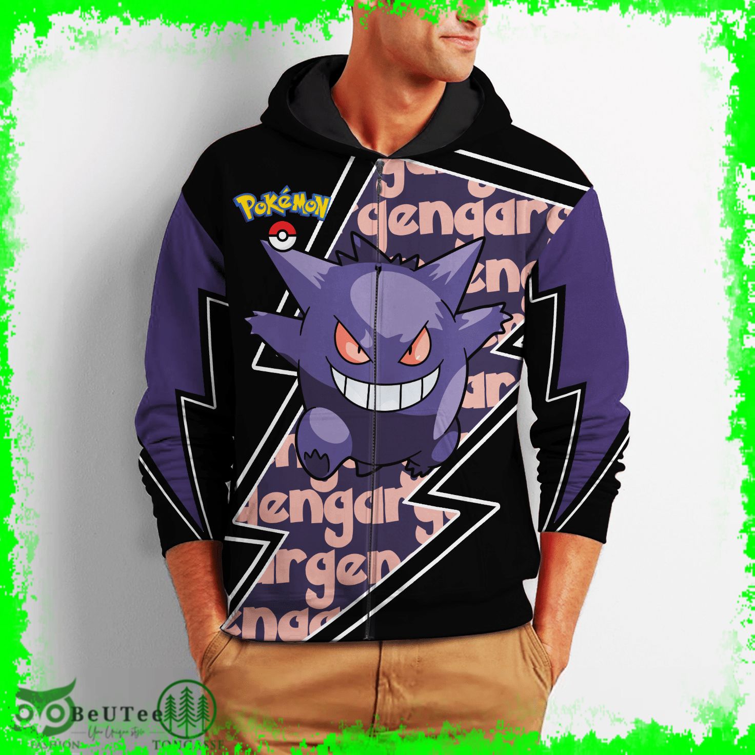 51 Gengar Zip Hoodie Pokemon Shirt Ugly Sweater