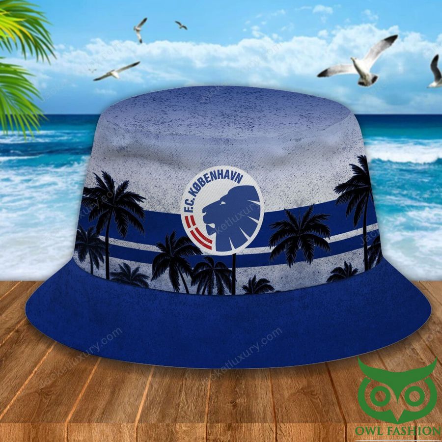 10 F.C. Kobenhavn Palm Tree Blue Bucket Hat